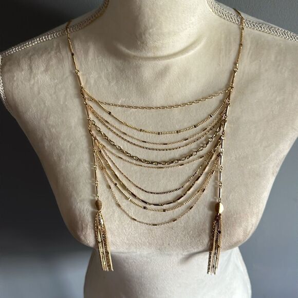 🔥Anthropologie Baubles Bijou Multilayer Chains Necklace - Picture 9 of 9